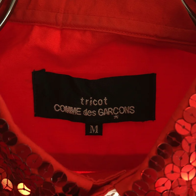 tricot COMME des GARCONS / トリココムデギャルソン | 2001SS | スパンコール ラウンドカラーシャツ | M | レディース