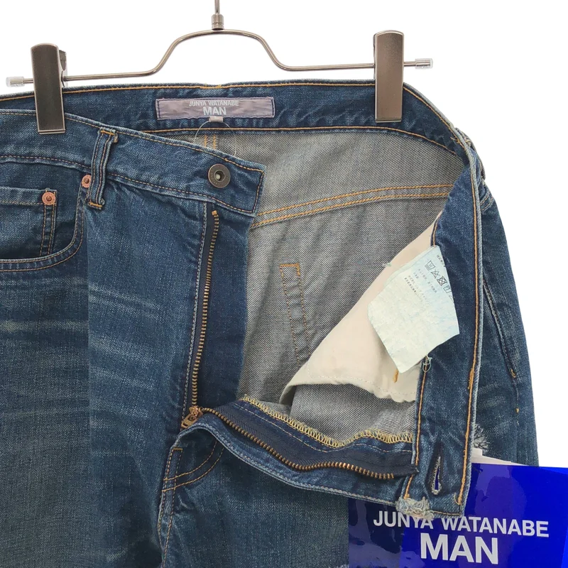 JUNYA WATANABE MAN / ジュンヤワタナベマン | 2025SS | DENIM PANTS リペア加工 カットオフ パンツ | L | メンズ