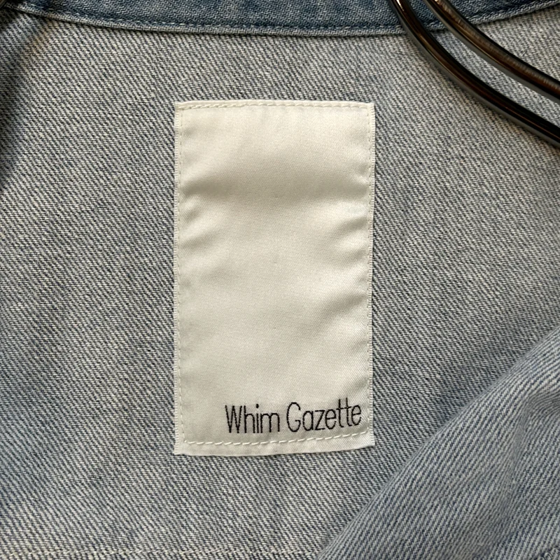 Whim Gazette / ウィムガゼット | ダメージ加工 カットオフ デニムシャツ | F | レディース