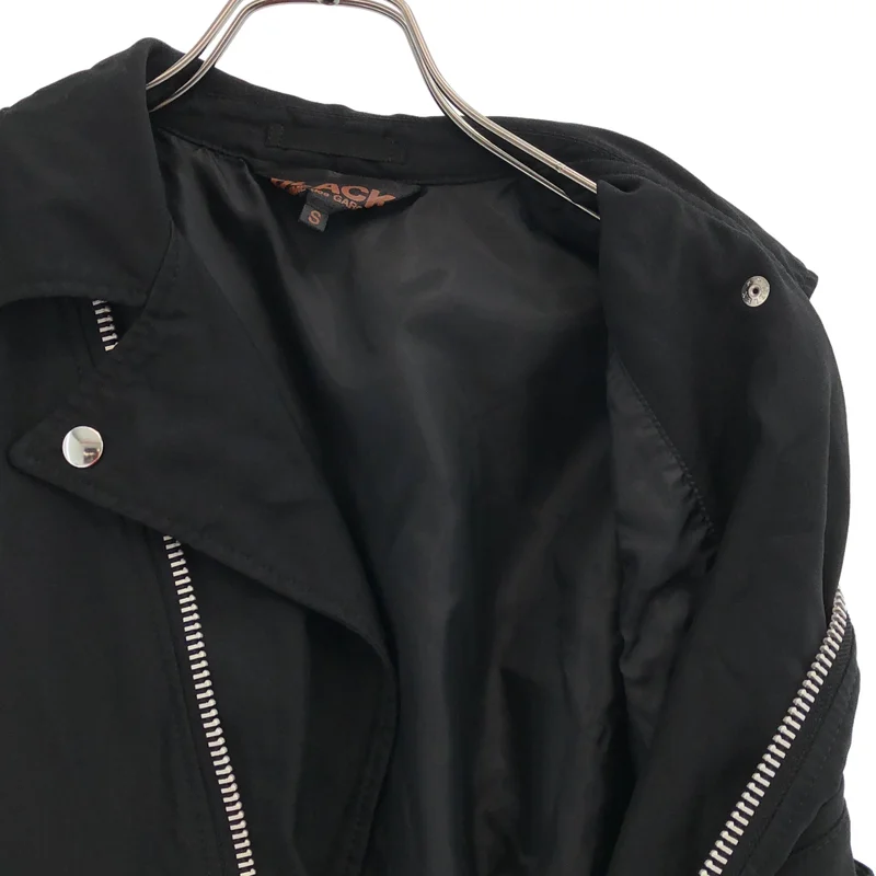 BLACK COMME des GARCONS / ブラックコムデギャルソン | 2021AW | ポリエステル縮絨 ライダース ロングジレ ベスト | S | レディース