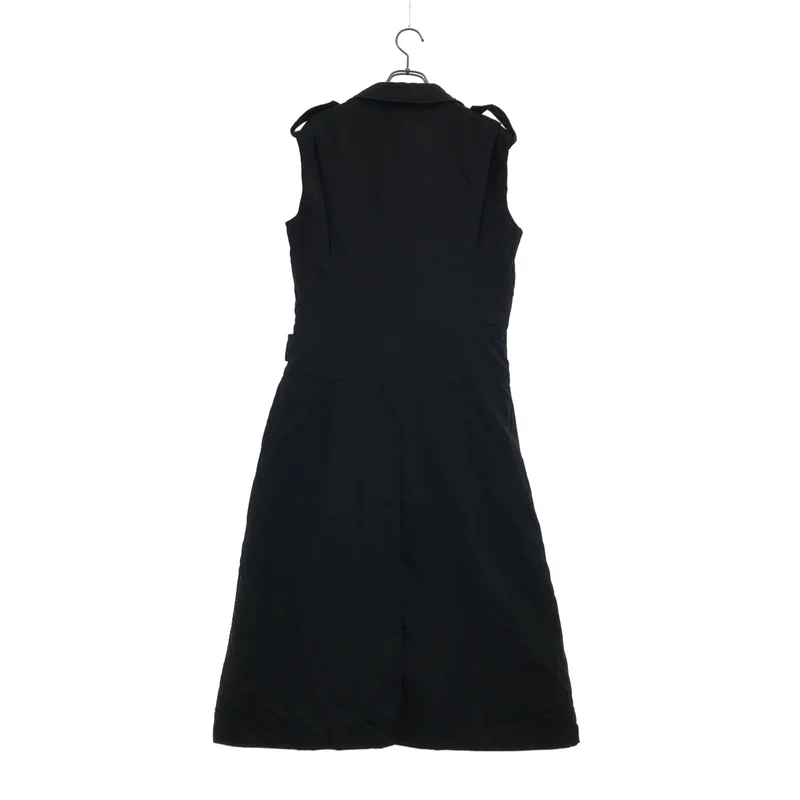 BLACK COMME des GARCONS / ブラックコムデギャルソン | 2021AW | ポリエステル縮絨 ライダース ロングジレ ベスト | S | レディース