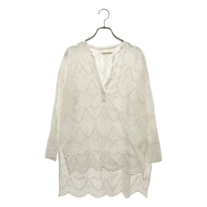 ne Quittez pas / ヌキテパ | COTTON VOILE DOT HEMLA BL 刺しゅうブラウス 010131GT1 |