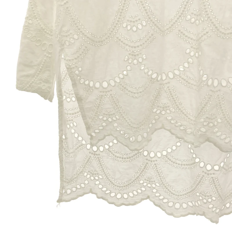 ne Quittez pas / ヌキテパ | COTTON VOILE DOT HEMLA BL 刺しゅうブラウス 010131GT1 |
