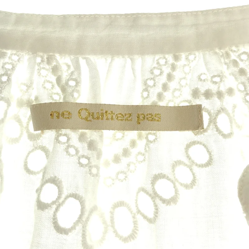 ne Quittez pas / ヌキテパ | COTTON VOILE DOT HEMLA BL 刺しゅうブラウス 010131GT1 |