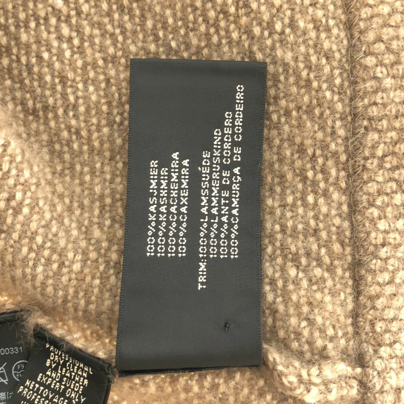 RALPH LAUREN / ラルフローレン | カシミヤ レザーパイピング ロングカーディガン | M | レディース