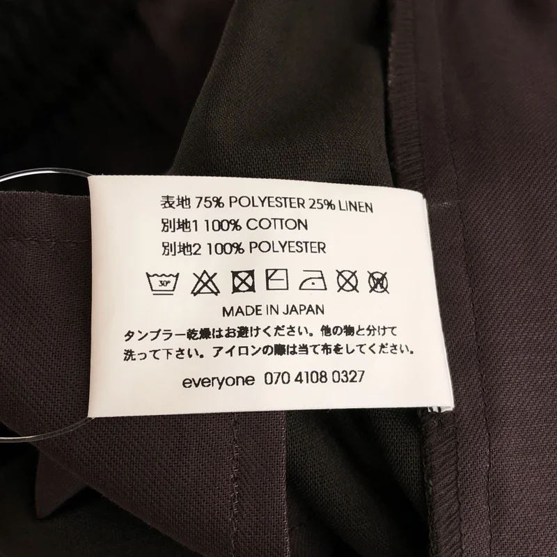 everyone / エブリワン | 2026SS | リネン混 イージーパンツ | XL | メンズ