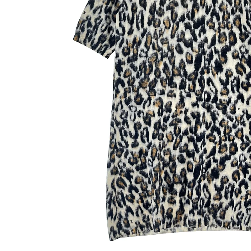 Louis Vuitton / ルイヴィトン | カシミヤ レオパード ショートスリーブ ニット ワンピース | M | レディース