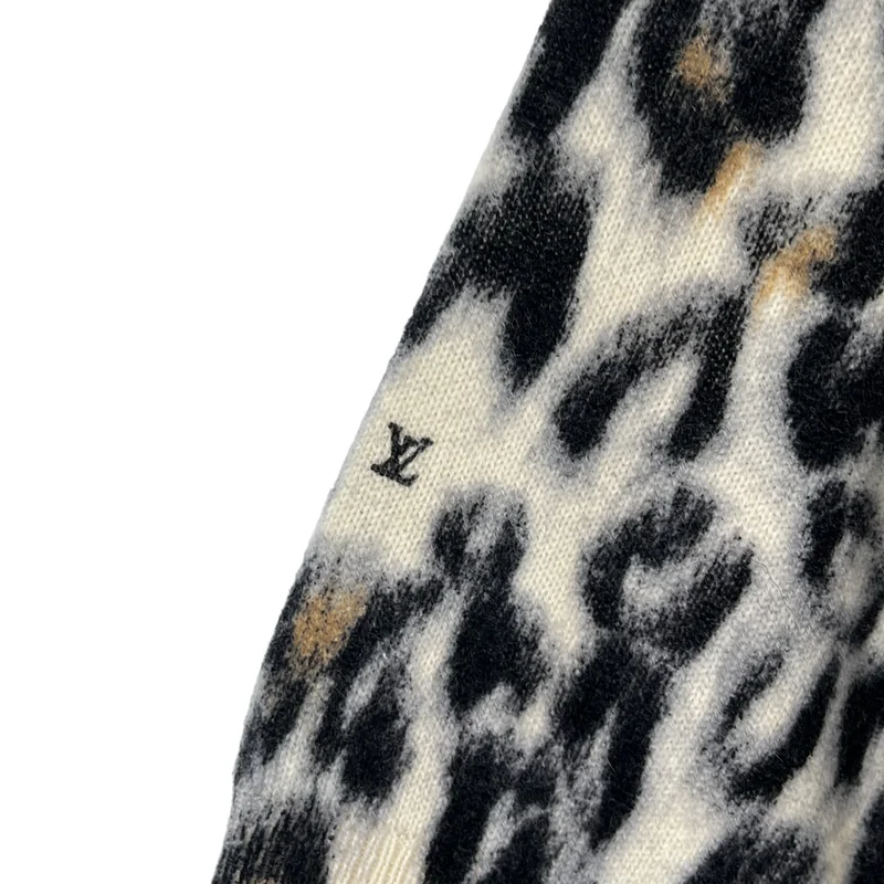 Louis Vuitton / ルイヴィトン | カシミヤ レオパード ショートスリーブ ニット ワンピース | M | レディース