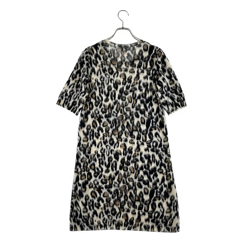 Louis Vuitton / ルイヴィトン | カシミヤ レオパード ショートスリーブ ニット ワンピース | M | レディース