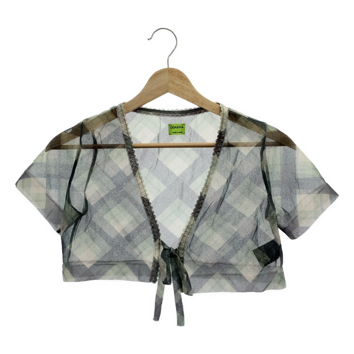 【美品】  ODAKHA / オダカ | 2025SS | セットアップ ボタンレス シアー ブラウス / ウエストゴム ギャザー スカート | F | グリーン系 | レディース 美品】 ODAKHA / オダカ | 2025SS | セットアップ ボタンレス シアー