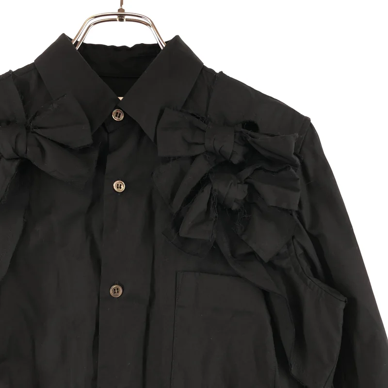 COMME des GARCONS / コムデギャルソン | 2015AW | コットン リボン ドッキング シャツ | XS | レディース