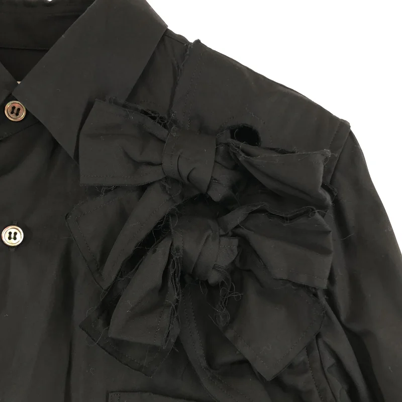 COMME des GARCONS / コムデギャルソン | 2015AW | コットン リボン ドッキング シャツ | XS | レディース