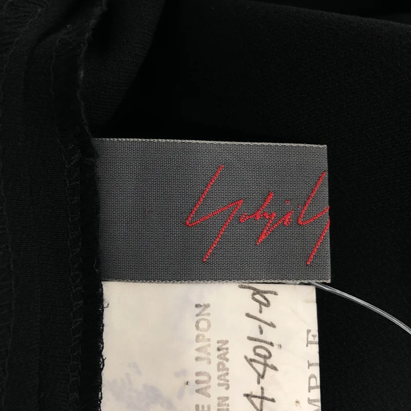 YOHJI YAMAMOTO +NOIR / ヨウジヤマモトプリュスノアール | シルク サイドジップ ノースリーブ アシンメトリーワンピース | 1 | レディース