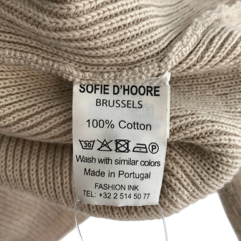 SOFIE D'HOORE / ソフィードール | コットン ショルダーボタン クルーネックニット | 36 | レディース