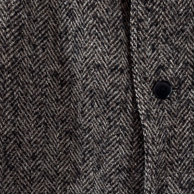 Kaptain Sunshine / キャプテンサンシャイン | TWEED SQUARE JACKET / ウール ツイード 襟内レザー切替 シングル ジャケット | 5 | メンズ