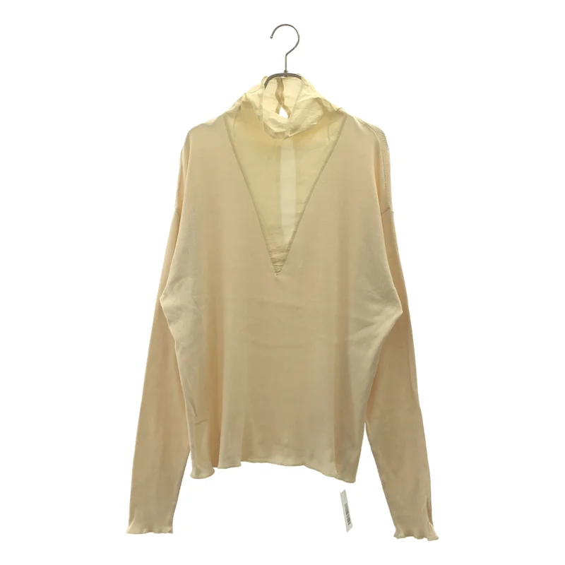 6(ROKU) / ロク | SILK HIGH NECK RIB PULLOVER / シルクネック リブ カットソー |