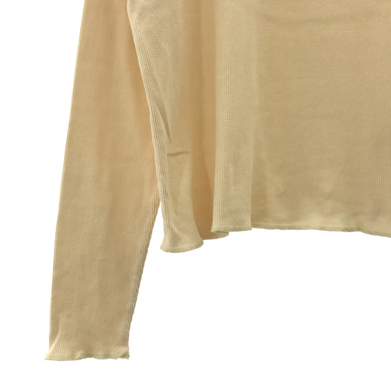 6(ROKU) / ロク | SILK HIGH NECK RIB PULLOVER / シルクネック リブ カットソー |