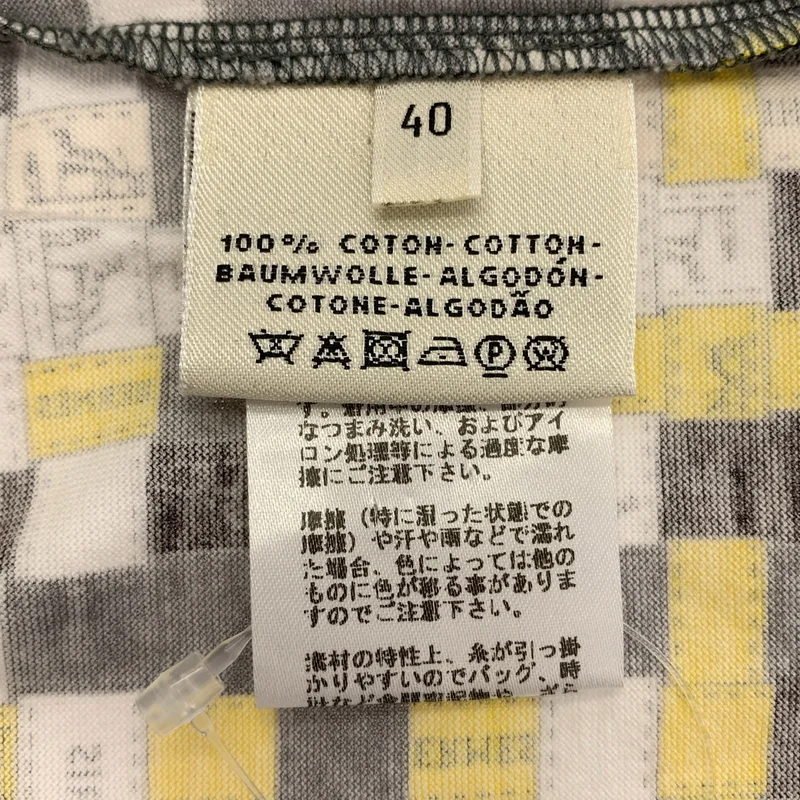 HERMES / エルメス | ボリュデュック コットン 総柄 ワンピース | 40 | レディース