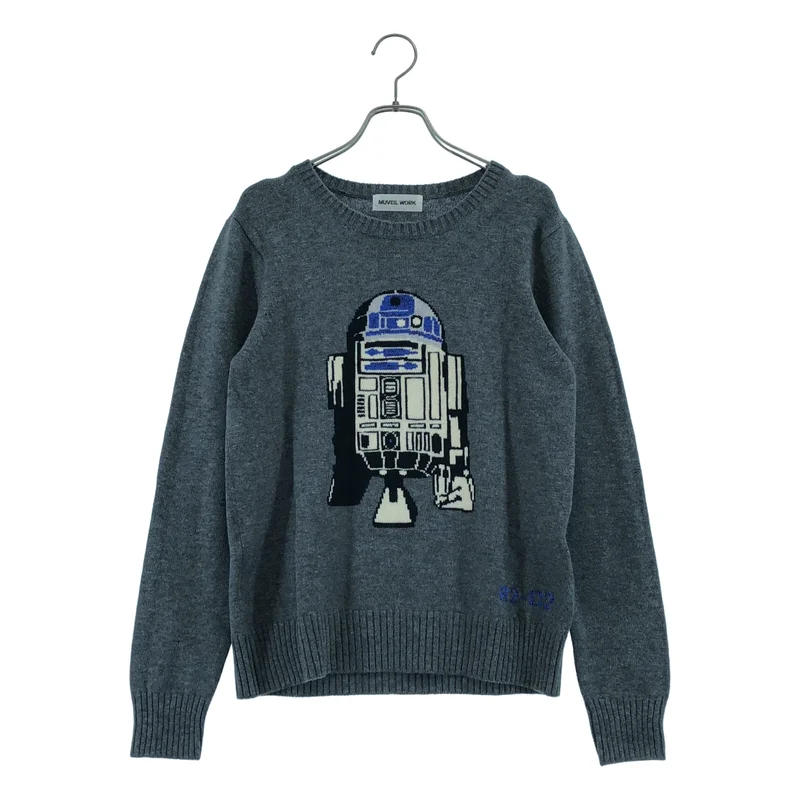 MUVEIL WORK / ミュベールワーク | × STAR WARS / ウール R2-D2 クルーネックニット | 40 | レディース