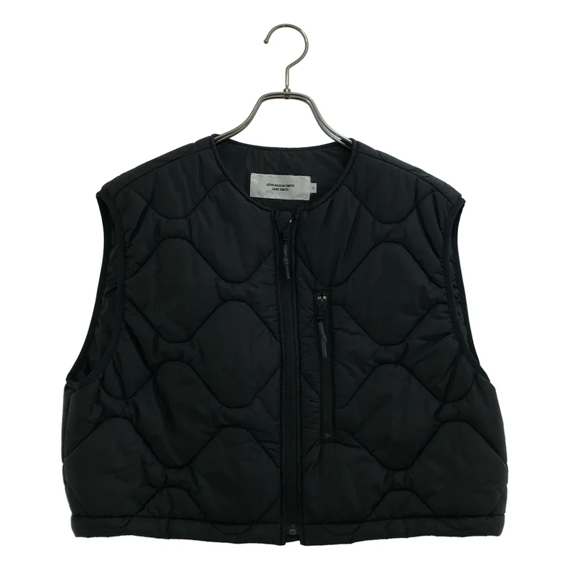 JANE SMITH / ジェーンスミス | NYLON TAFFETA ARMY QUILT VEST / ナイロンタフタ アーミーキルティング ショートベスト | S | レディース