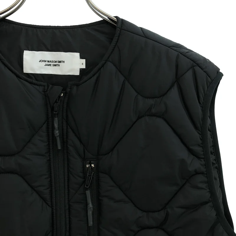 JANE SMITH / ジェーンスミス | NYLON TAFFETA ARMY QUILT VEST / ナイロンタフタ アーミーキルティング ショートベスト | S | レディース