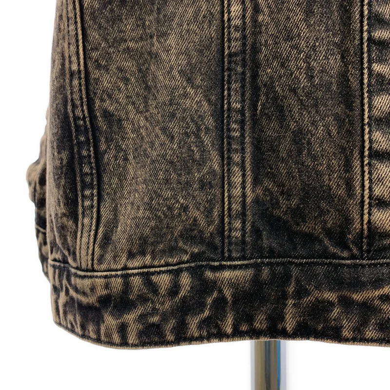 PRANK PROJECT / プランクプロジェクト | 2WAY Denim Over Coat / ブラックデニム オーバー コート | F | レディース