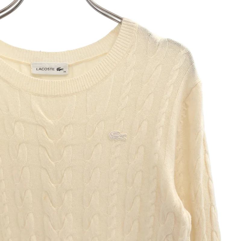 LACOSTE / ラコステ | ケーブル ニット_長袖 AF178EL | 34 | レディース