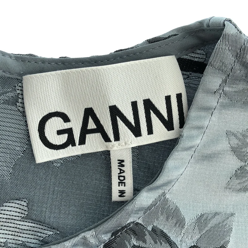 Ganni / ガニー | ジャガード フラワー Vネックワンピース | 36 | レディース