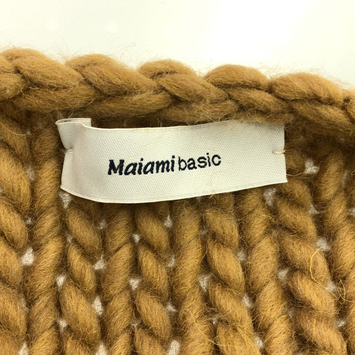 Maiami basic / マイアミベーシック | ウール ニット カーディガン | F | キャメル | レディース Maiami basic / マイアミベーシック | ウール ニット カーディガン | F