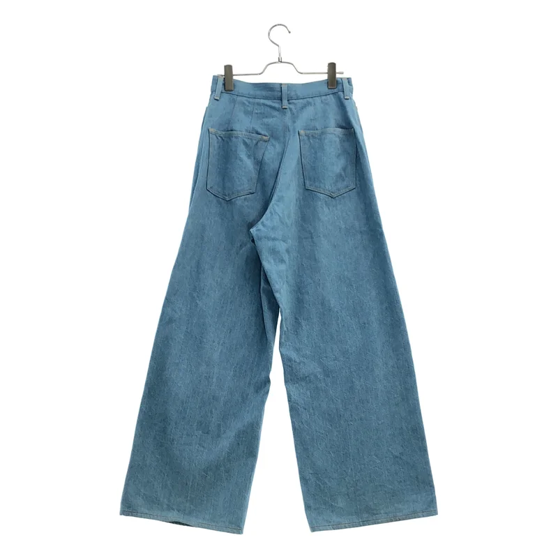 JUNYA WATANABE / ジュンヤワタナベ | 2024SS | デニム タック ワイドパンツ JM-P016 | M | メンズ