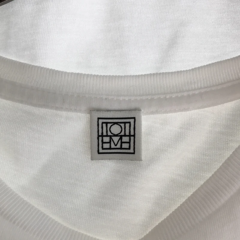 TOTEME / トーテム | コットン ロゴ刺しゅう Tシャツ | S | レディース