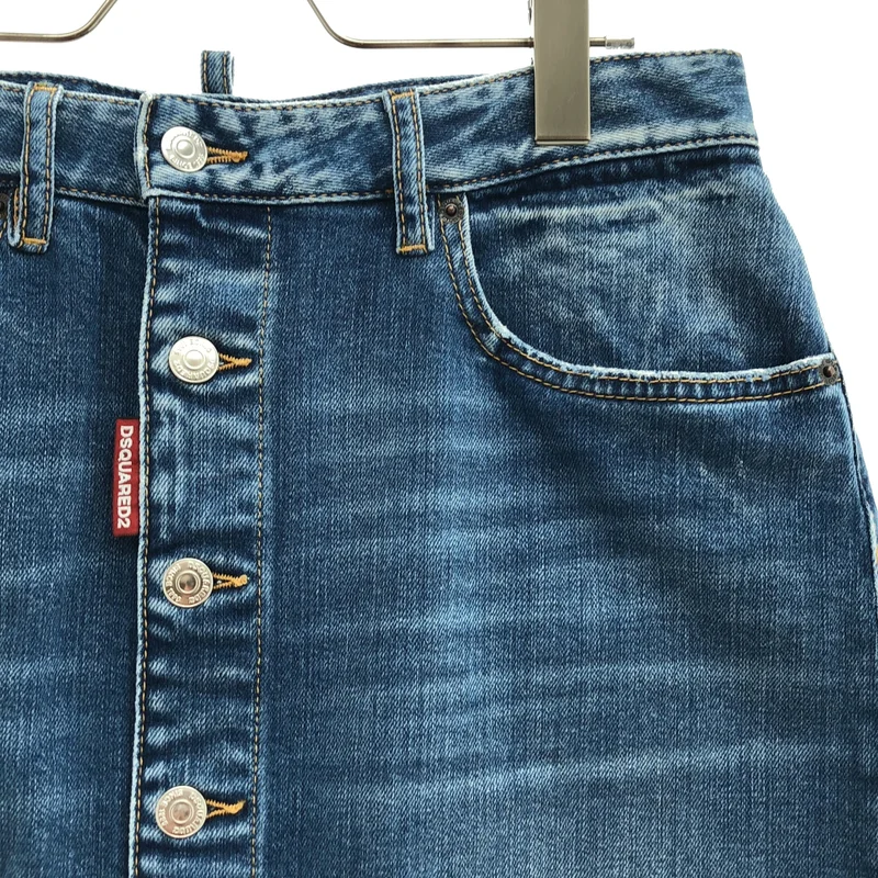 DSQUARED2 / ディースクエアード | ダメージ加工 デニムスカート | 42 | レディース