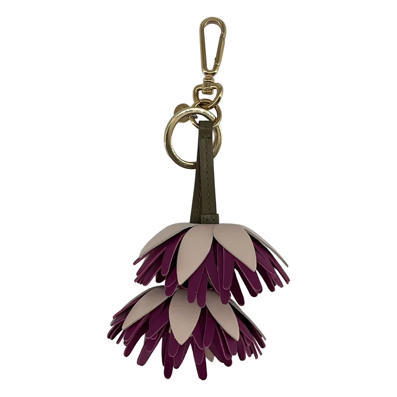 Mulberry / マルベリー | Dalia Flower Keyring レザーチャーム キーホルダー |