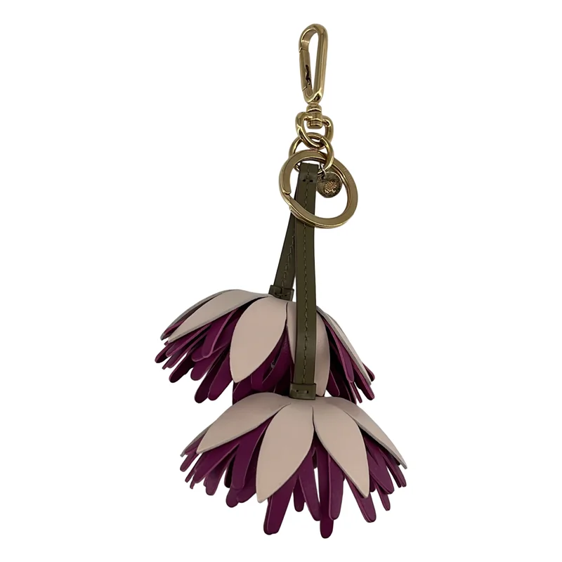 Mulberry / マルベリー | Dalia Flower Keyring レザーチャーム キーホルダー |