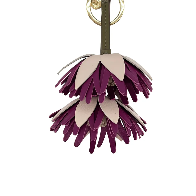 Mulberry / マルベリー | Dalia Flower Keyring レザーチャーム キーホルダー |