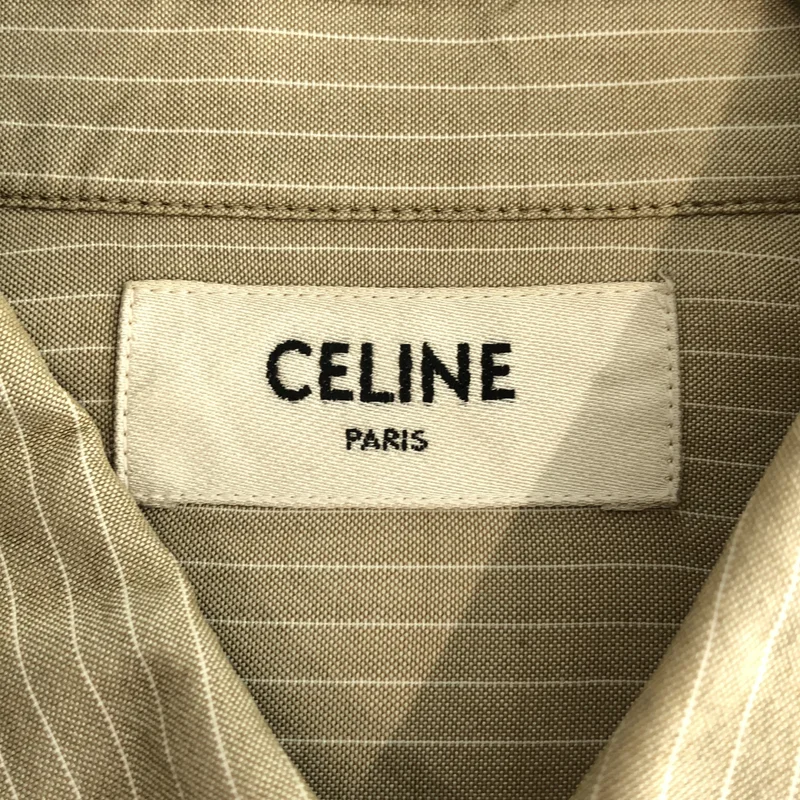 CELINE / セリーヌ | シルク ストライプシャツ | 39 | メンズ