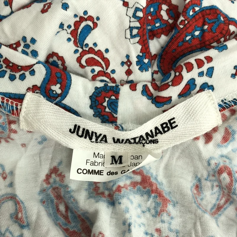 JUNYA WATANABE COMME des GARCONS / ジュンヤワタナベ | 2008SS | コットン シワ加工 ペイズリー柄 カットソー | M | レディース