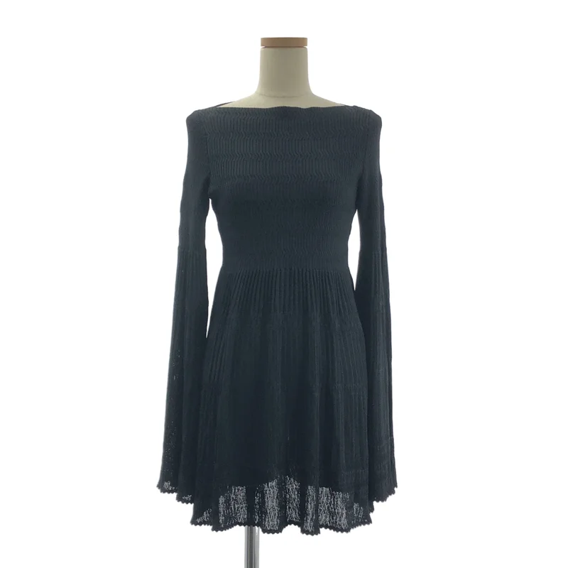 ALAIA / アライア | フレアスリーブ ニット ミニドレス | 38 | レディース