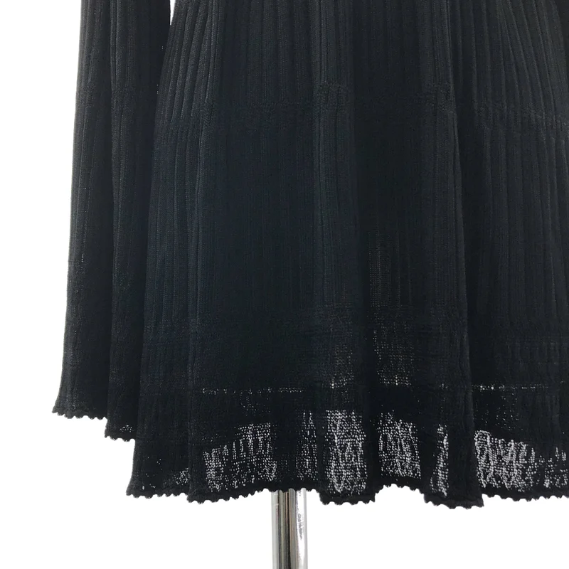 ALAIA / アライア | フレアスリーブ ニット ミニドレス | 38 | レディース