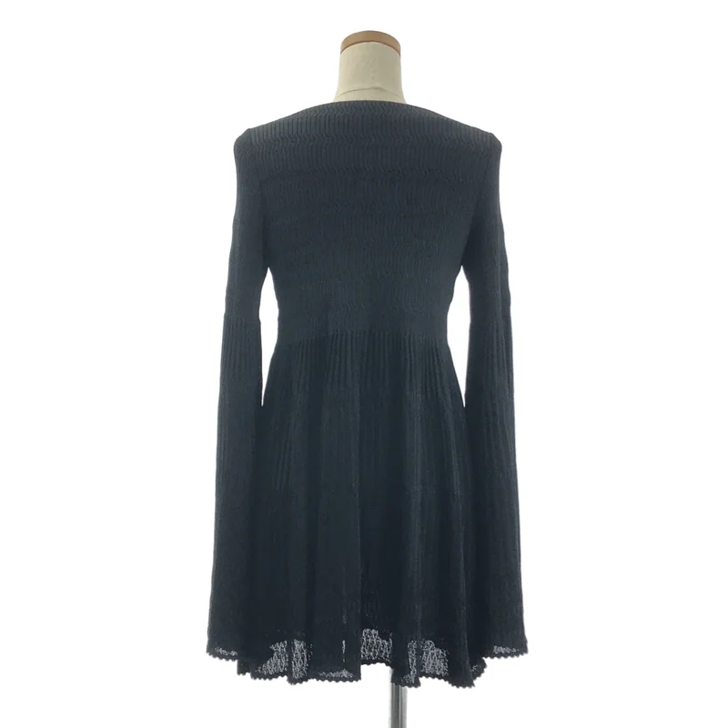 ALAIA / アライア | フレアスリーブ ニット ミニドレス | 38 | レディース