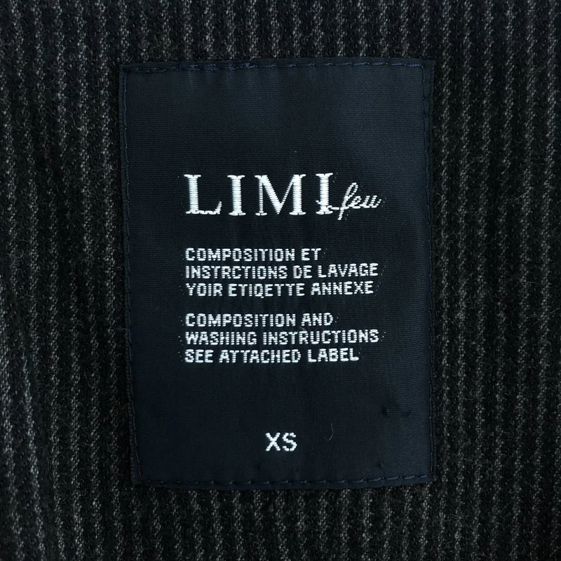 LIMI feu / リミフゥ | ウール ストライプ 変形ジャケット LZ-J11-107 | XS | レディース