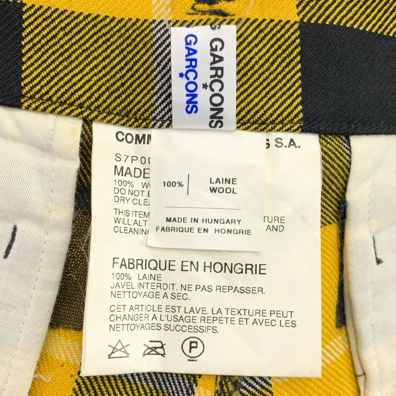 COMME des GARCONS COMME des GARCONS / コムコム | タータンチェック ワイド スラックス パンツ | M | レディース