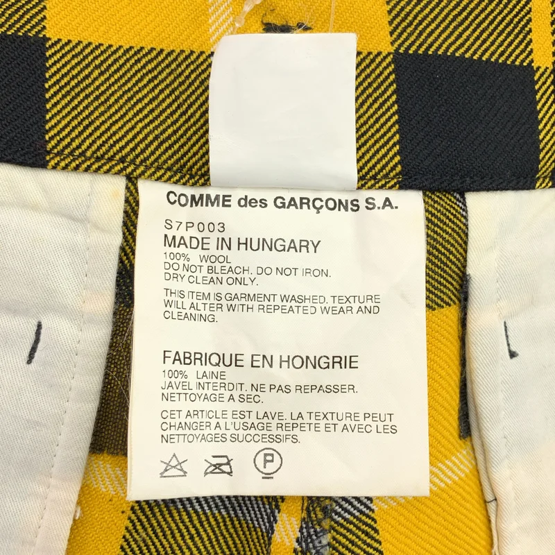 COMME des GARCONS COMME des GARCONS / コムコム | タータンチェック ワイド スラックス パンツ | M | レディース