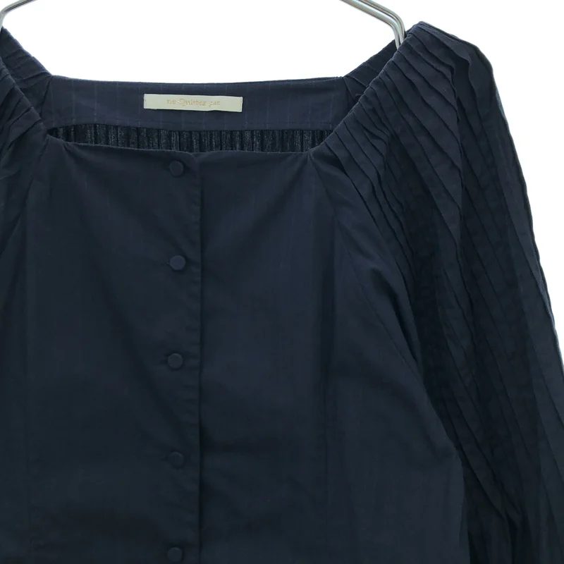 ne Quittez pas / ヌキテパ | Poplin Tuck Sleeve Top ピンタック シャツ |