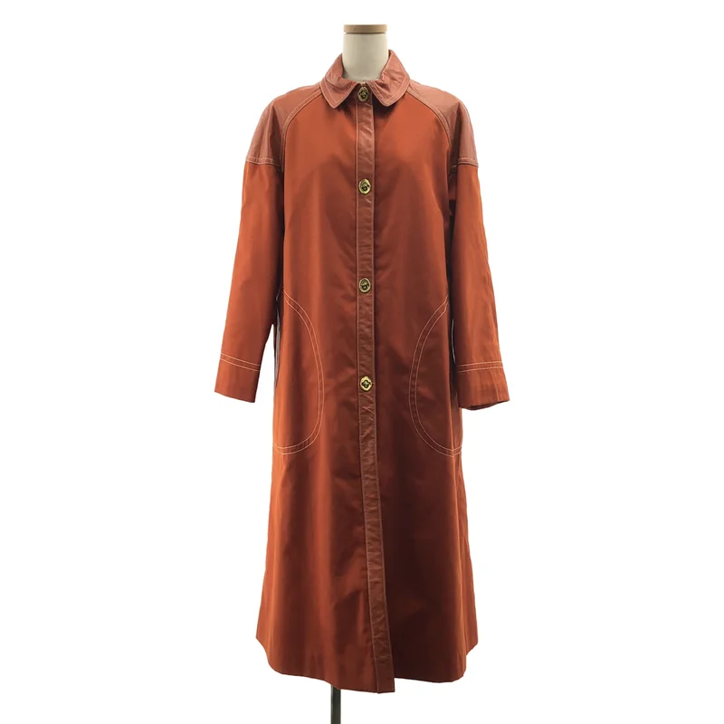 VINTAGE / ヴィンテージ古着 | 1980s | I.magnin / レザー切替 オーバーシルエット コート |