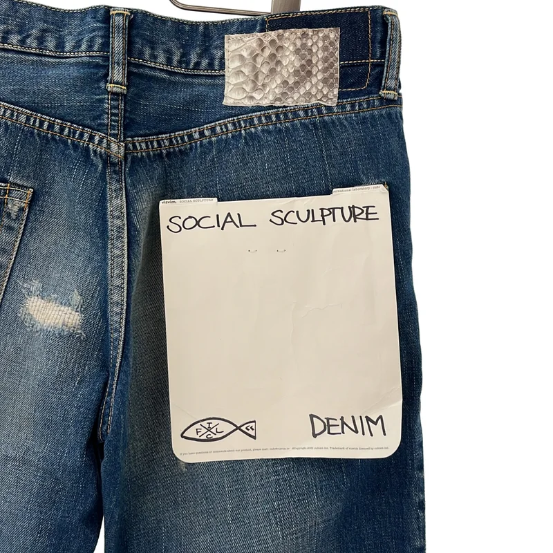 visvim / ビズビム | social sculpture denim 04D5 ダメージ加工 デニムパンツ | W32 L30 | メンズ