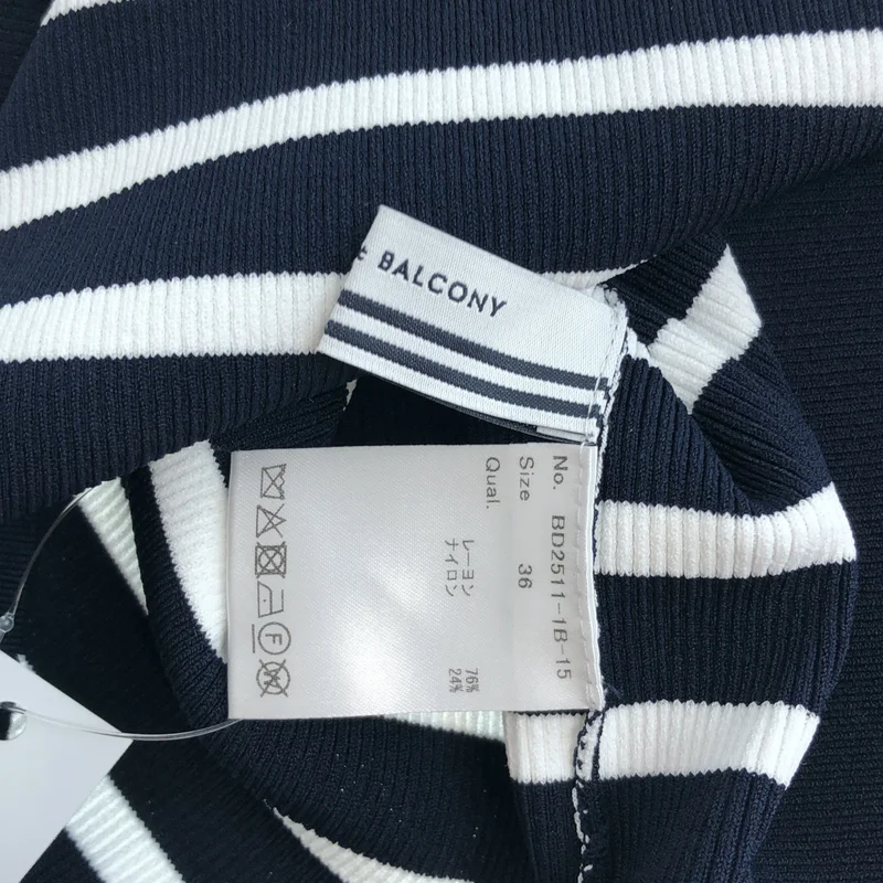 BORDERS at BALCONY / ボーダーズアットバルコニー | 2025SS | RIB KNIT HALF TOP / リブニット ハーフトップ | 36 | レディース