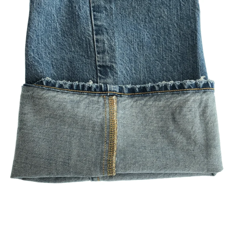 upper hights / アッパーハイツ | THE OLIVIA ヴィンテージ加工 ワイドデニムパンツ | 23 | レディース