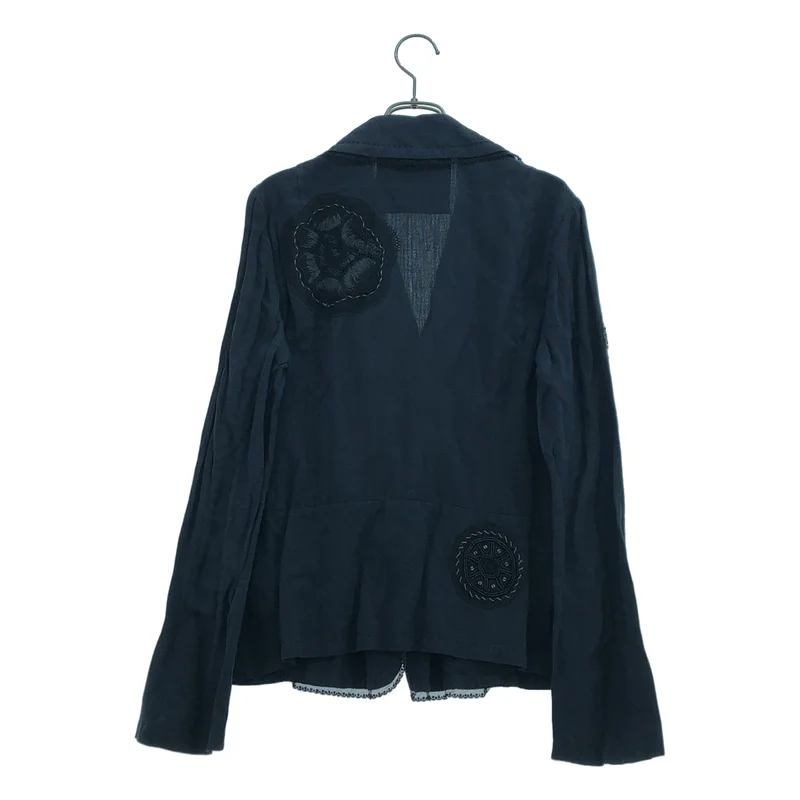 HaaT ISSEY MIYAKE / ハートイッセイミヤケ | コットン メタル アップリケ刺しゅう テーラードジャケット | 3 | レディース