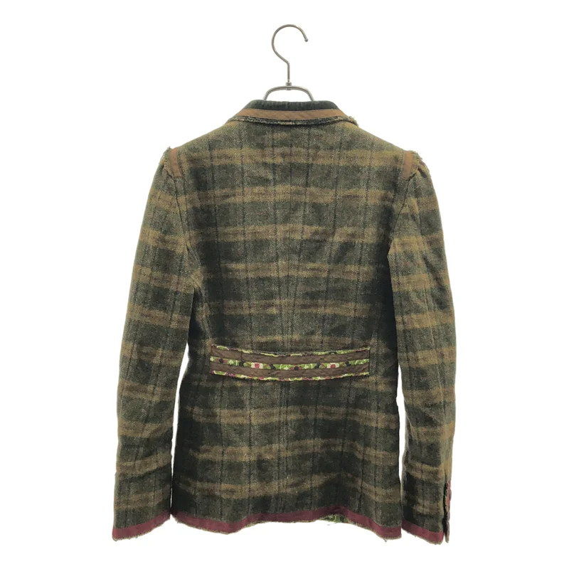 MOSCHINO / モスキーノ | ウール ロゴボタン シングルブレスト ジャケット / 総柄裏地 | 38 | レディース